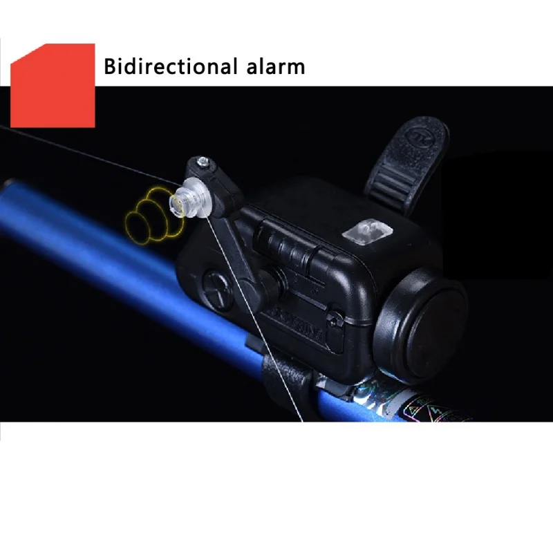Высокочувствительный сигнализатор укуса рыбы черный Регулируемый объем Удочка сигнальное устройство приманка Alertor ABS пластик рыба сигнализация
