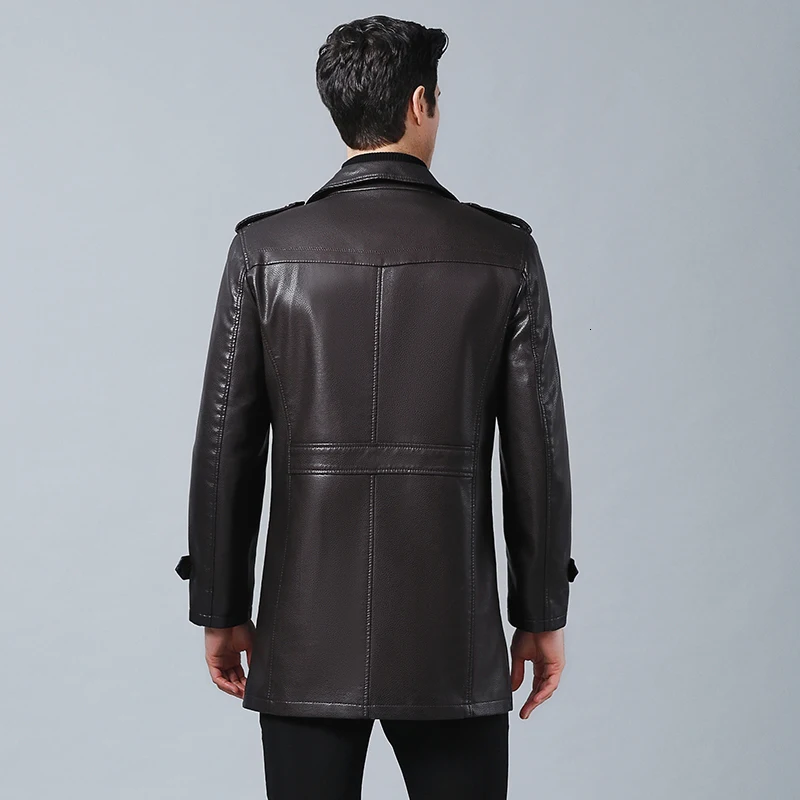 8XL размера плюс, осенняя зимняя кожаная одежда, натуральная кожа, модная мужская ветровка среднего размера, повседневная куртка, мужские топы, lederen