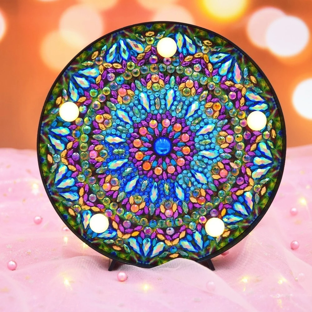 AZQSD DIY Led алмазная живопись лампа специальной формы бусины цветок ручной работы Подарок Круглый Круг Алмазная Мандала мозаика - Цвет: ZXD007
