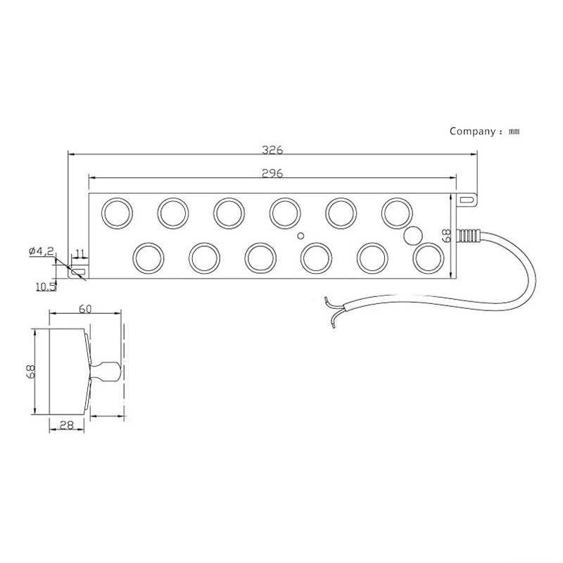 Description Picture 4 of item12 Head Fod Machine Ultrasonic Mist Maker DC48V Electric Humidifier Fogger Hydroponics Nebulizer Water Fountain Pond Atomizer
