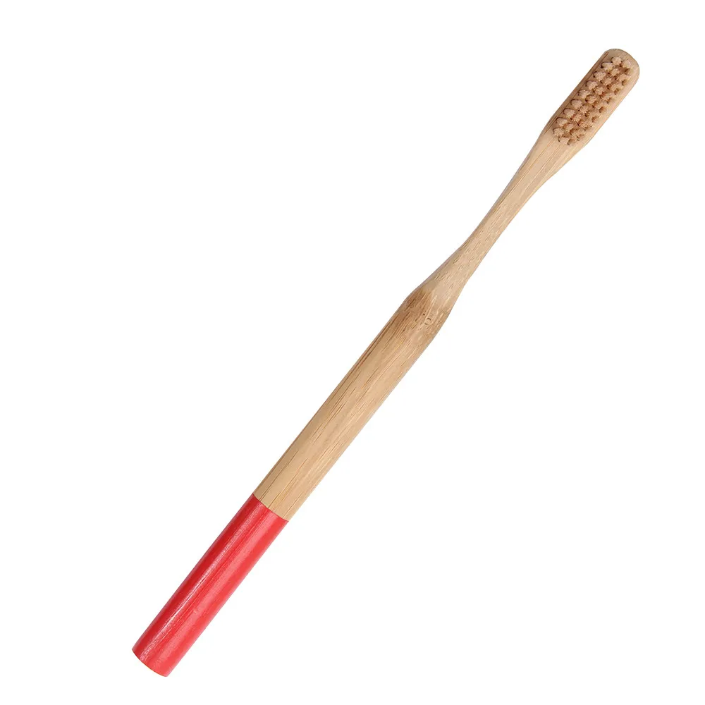 Прямая поставка зубная щетка из натурального бамбука мягкая щетина Экологичная зубная щетка для путешествий уход за полостью рта деревянная ручка cepillo de dientes - Цвет: 02