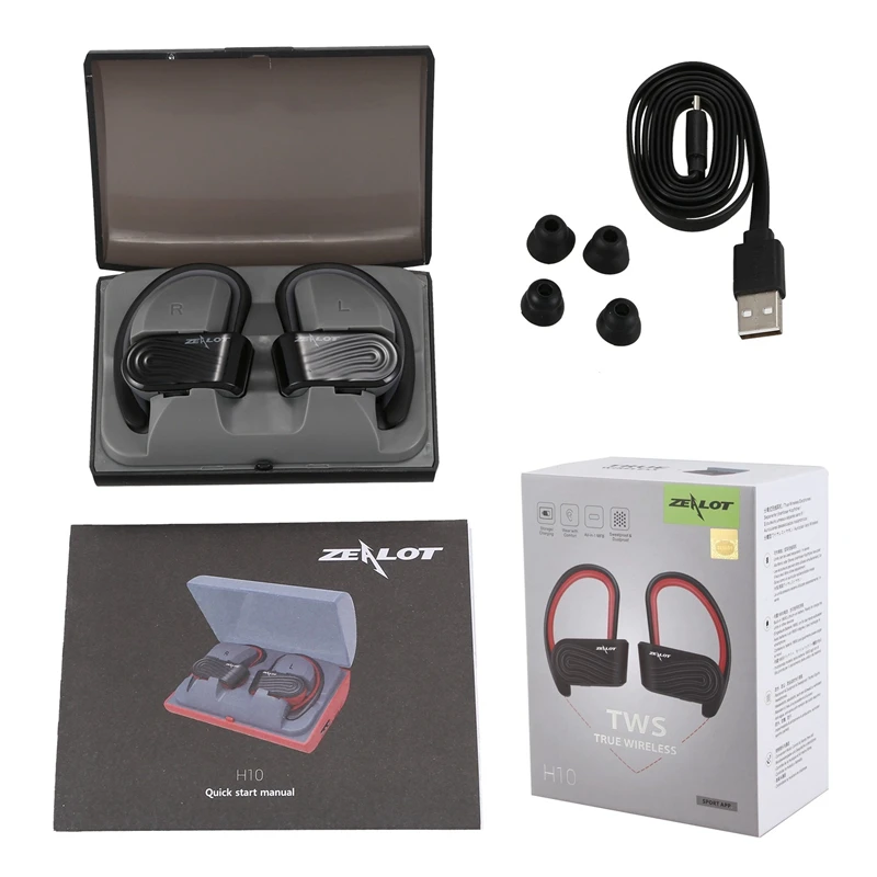 ZEALOT H10 Separate Contact Twin Stereo Bluetooth Headset Charging One Machine Binaural Stereo Sound Sports Bluetooth Headset Co