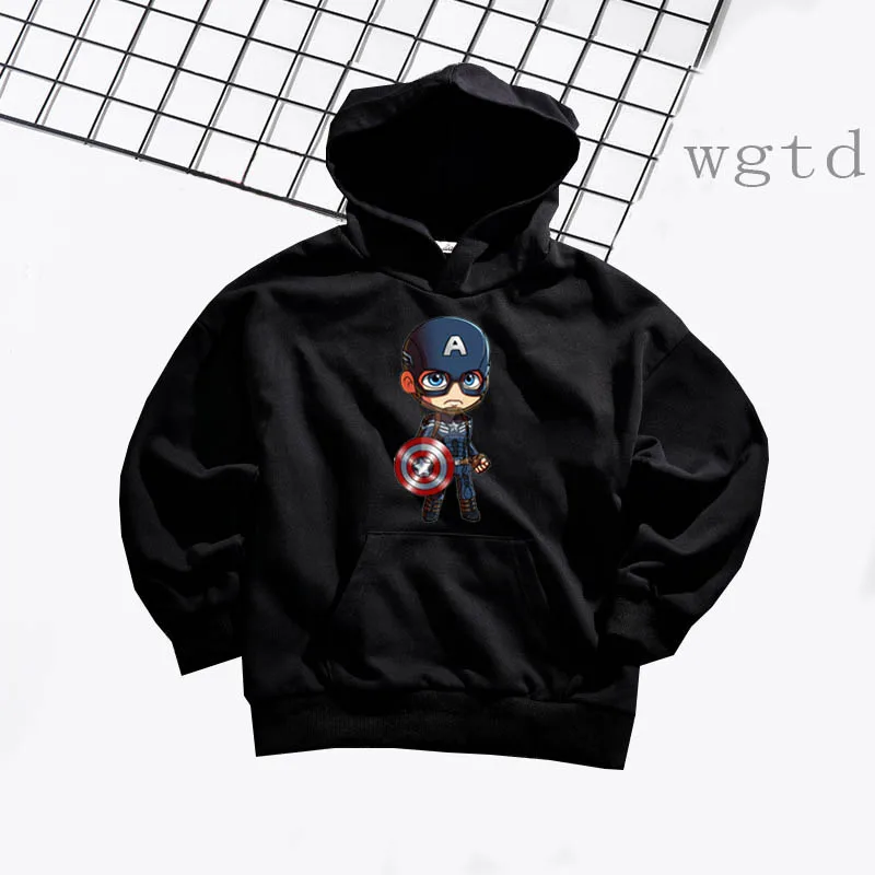 Hoodies 8 Осенне-зимняя Толстовка для малышей Толстовка с капюшоном для маленьких девочек и мальчиков с принтом Siper-man, кофты с принтом Мстители, толстовки с длинными рукавами bluza dziecko - Цвет: Hoodies 8
