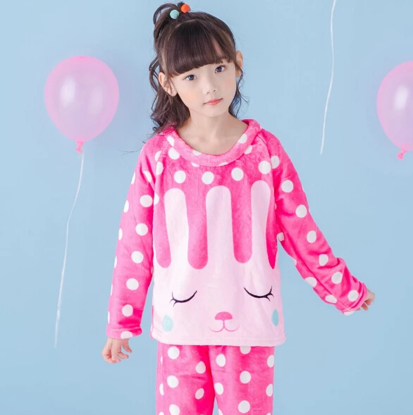 Новинка; сезон осень-зима; теплые фланелевые детские пижамы; комплект одежды для сна с длинными рукавами для малышей; ночные трусы для девочек; топы для мальчиков; подарок для детей