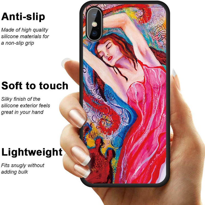 Dancing Women Phone Case For iPhone XR 11 Pro XS Max X 5 5S 7 8 6 S 6S Plus 7Plus Red art sexy back Cover funda para coque | Мобильные