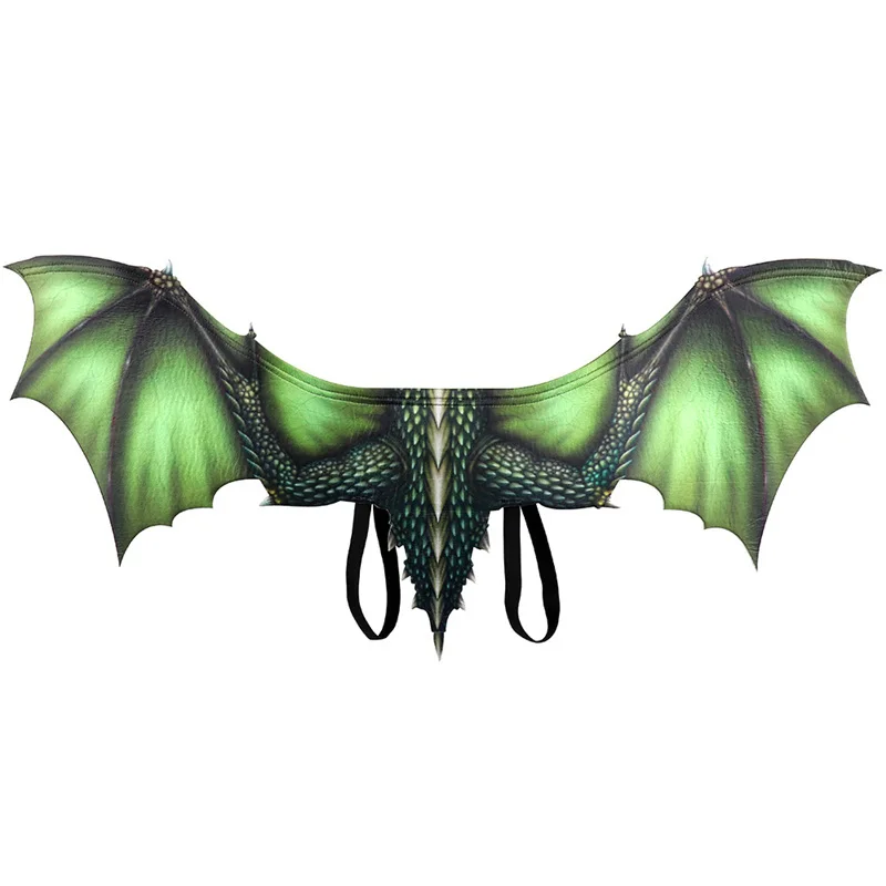 DS18004-Green KOOY/для взрослых мальчиков и девочек; для детей; для хеллоуина; карнавальные вечерние украшения; костюм животного; дракон; маскарадный костюм; Маскарадная маска для лица и крылья - Цвет: DS18004-Green