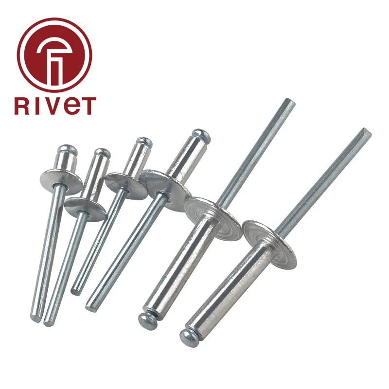 

DIN EN ISO 15977 M3.2/M4/M4.8 Aluminum Steel Blind Rivet Pop Rivet Round Head Open End Dome Breakstem Fasteners Multi Size