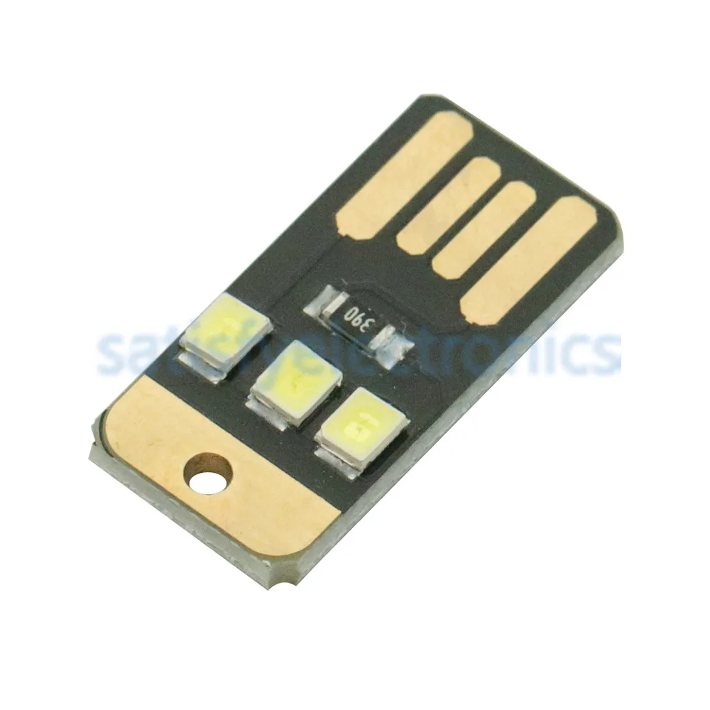 

10PCS Card Lamp Bulb Led Keychain Mini LED Night Light Portable USB Power White