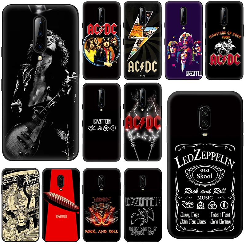 Yimaoc Led Zeppelin Acdc Bands Soft Case For Oneplus One Plus 7 Pro 6 6t 5t 5 For Oneplus Silicone Cover Fitted Cases Aliexpress