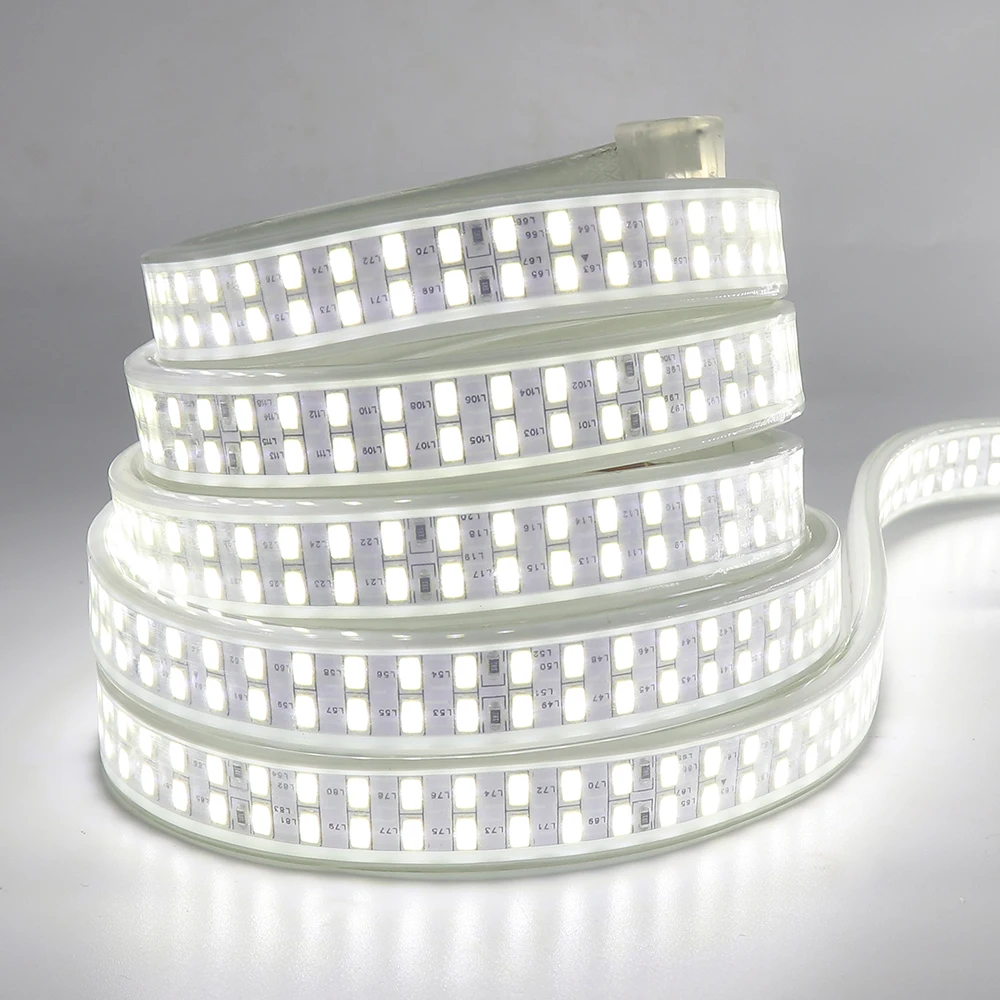 AC 110V 220V Led Strip Super Bright SMD 5730 240Leds/m Double Row Waterproof Flexible Ribbon Tape LED Stripe Light With Switch led strip 5050 220v waterproof flexible light 60led m super bright led ribbon with power plug 1m 2m 5m 10m 20m 25m 50m 100m