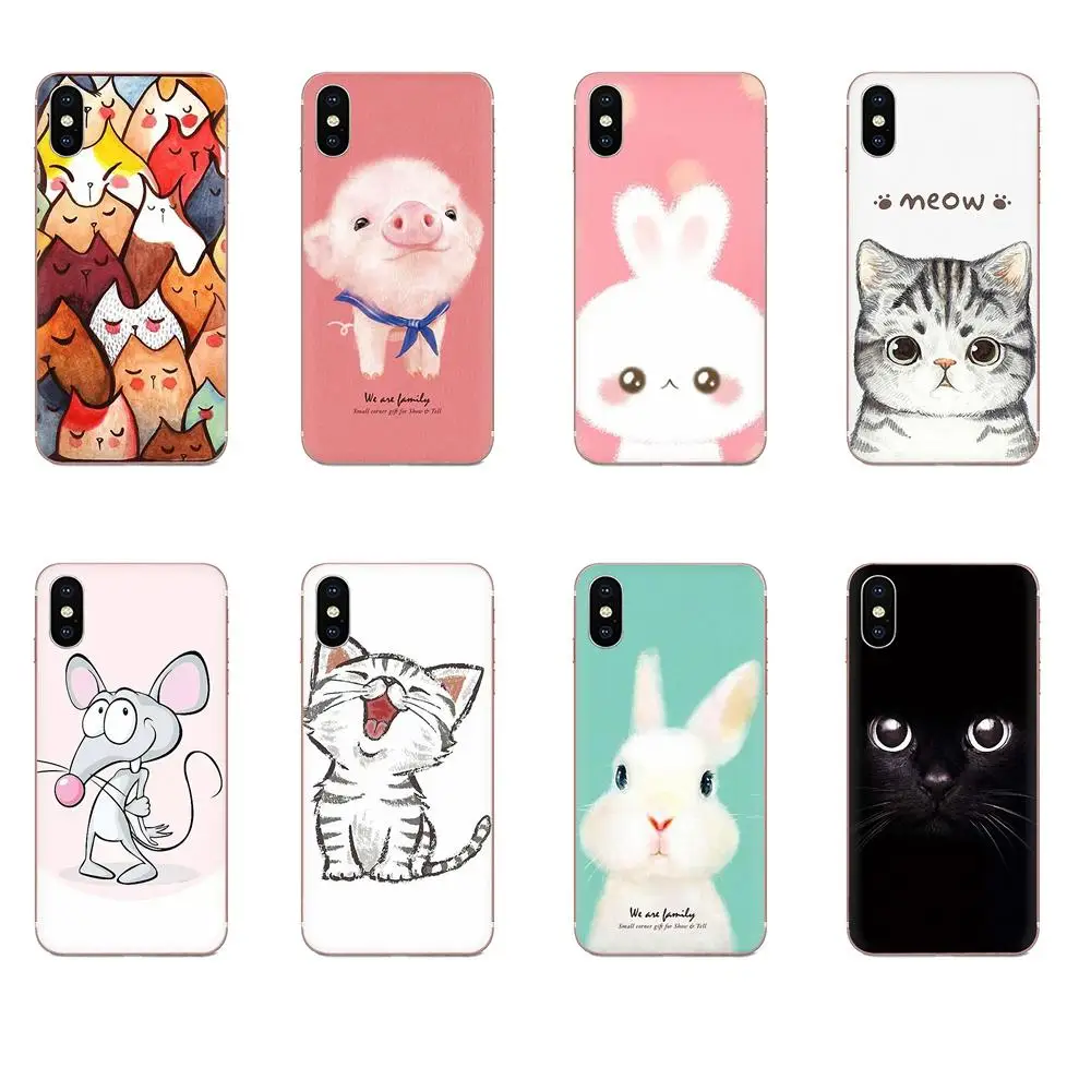 

Cute Mouse Pig Cats Dog For Sony Xperia Z Z1 Z2 Z3 Z4 Z5 compact Mini M2 M4 M5 T3 E3 E5 XA XA1 XZ Premium Soft TPU Case Cover