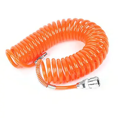 

6M Length 8mm x 5mm Polyurethane Coiled Air Hose Tube Pipe Orange