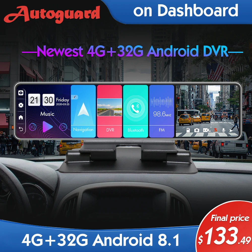 最新12 車dvrミラー4グラムandroid 8 1ダッシュカムgpsナビゲーションadas車のバックミラーfhd車ビデオカメラレコーダーdashcam Dvr Dash Camera Aliexpress