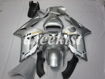 

New ABS Injection Mold Motorcycle Fairings Kit Fit For Kawasaki Ninja ZX-6R 636 2003 2004 03 04 body set Silver