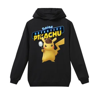 

Cartoon Boys Spring Clothes Pokemon Hoodies Pikachu Outwear Costumes Kids Clothes Children's Sweatshirts for Girls Hooded Coat