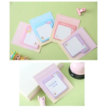 

Cute Unicorn N Times Memo Pad Cartoon Self-Adhesive Indexes Post Sticky Notes Bookmark Stationery Sticker School Supplies