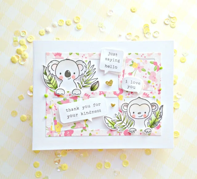 peek a booo Hb card koala e scimmietta (1)