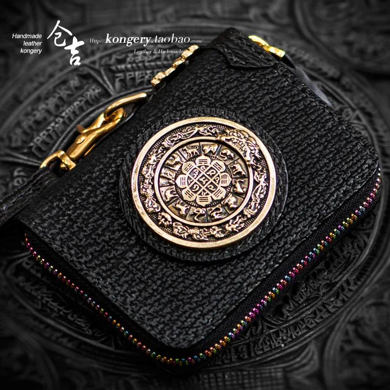 

★contracted sharkskin brief paragraph zipper small purse female cattle pickup package zero wallet restoring ancient ways