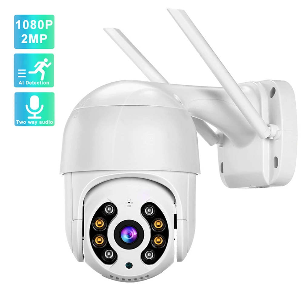 

1080P Outdoor IP Camera Home Security Camera Wifi Motion Detection Two Way Audio Color Night Vision CCTV Speed Dome Surveillance