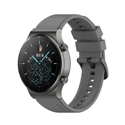 Versatile Silicone Smartwatch Strap - 22mm Replacement Band for Enhanced Comfort and Style (Grey)