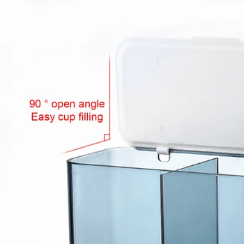 

Space Saving Home Office Double Tube Automatic Disposable Cup Dispenser ABS Wall Mounted Holder Dustproof Remover Self Adhesive