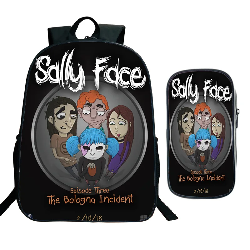 Sally Face рюкзак высокого качества для мальчиков школьные рюкзаки для девочек красивая школьная Mochila с школьный пенал - Цвет: 1