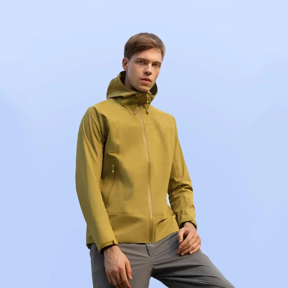 Xiaomi AMAZFIT мужская теплая куртка водонепроницаемая ветрозащитная зимняя легкая с капюшоном на молнии модная мужская уличная простая спортивная куртка - Цвет: yellow XXXL