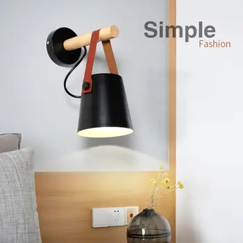 

Night Light Bedside Lamp Iron White/Black Illumination Bedroom Living Room Bathroom Emergency Wall Lamp Economic