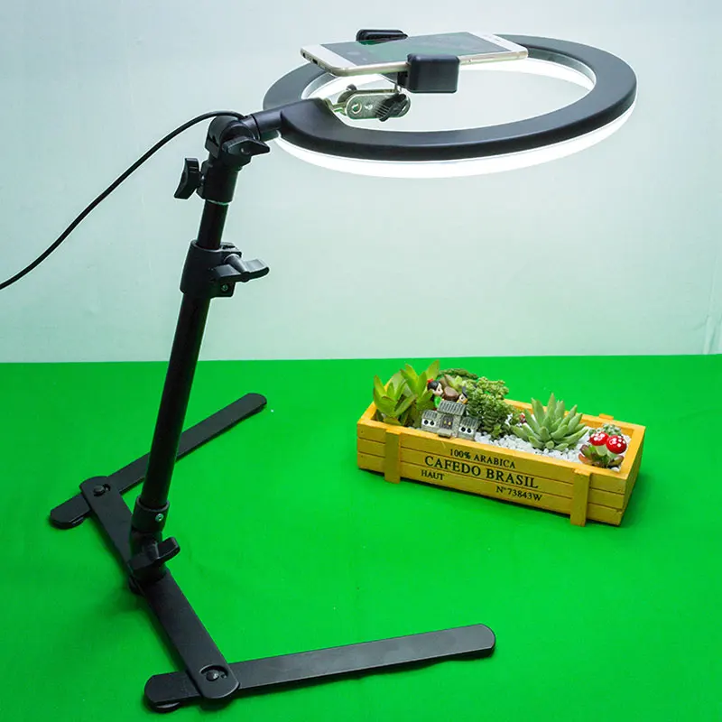 

LED Ring Light Annular Lamp Studio Photography Photo Fill Ring Light with Phone Stand Tripod For iphone Phone Makeup Photography