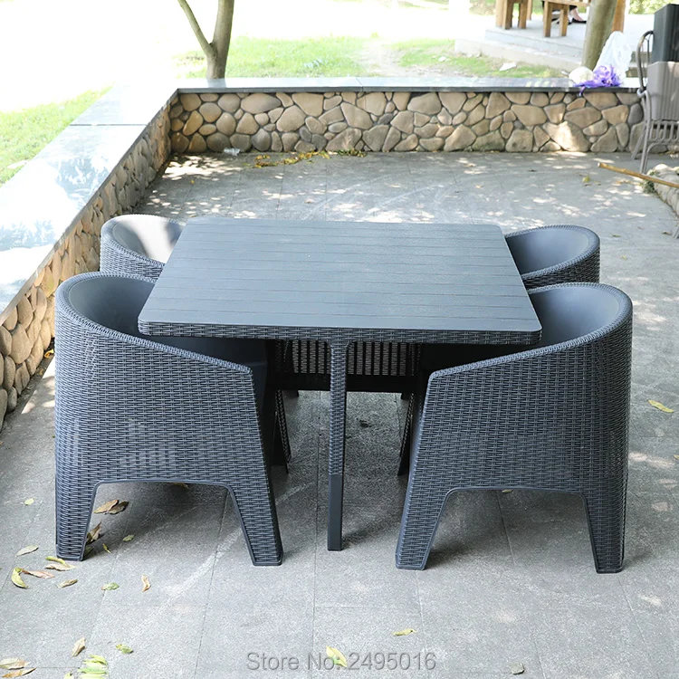 Rattan-Garden-Patio-4-seater-Resin-Non-metallic Рамка Анти-ржавчина или разложение хорошо для внутреннего и наружного использования