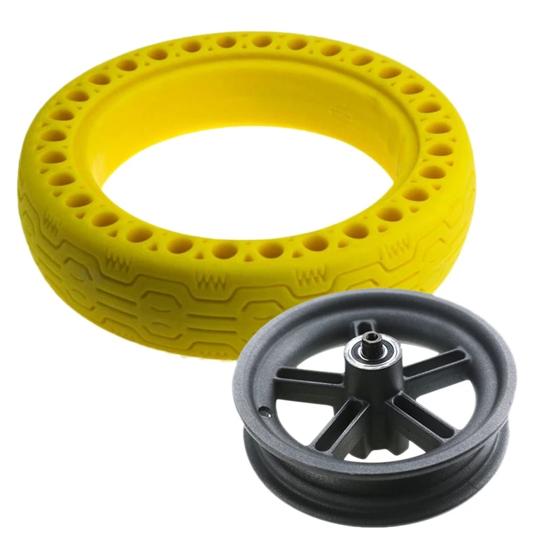 

1Pcs 8.5-Inch Honeycomb Rubber Solid Tire Tubeless 8 1/2 for Xiaomi M365 Electric Scooter Solid Tire with Contour Yellow