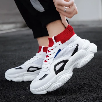 

Hot Styles Casual Shoes Men Brand Sneaker Fashion Sock Breathable Sapato Masculino High Top Sneakers Tenis Masculino Adulto