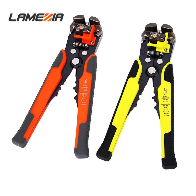 

LAMEZIA 8 Inch Professional Self Adjusting Automatic Wire Striper Cutter Stripper Crimper Pliers Hand Crimping Tool