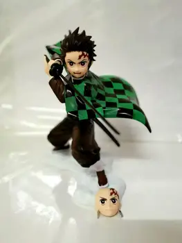 

Action Toys Kimetsu no Yaiba Demon Slayer Anime Figures Kamado Tanjirou Figma Nezuko Tanjirou Change Face Collectible Model Doll