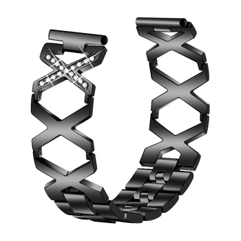 

For Xiaomi 18mm Smart Watch X Hollow Diamond Strap For Xiaomi Stainless Steel Metal Hollow Diamond Watch Strap Steel Strap