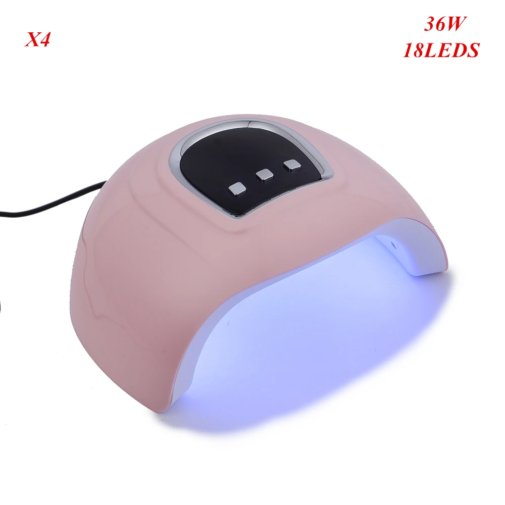 Профессиональный X4 УФ светодиодный светильник 36 Вт Сушилка для ногтей с автоматическим датчиком ЖК-дисплей 18 светодиодный Сушилка для ногтей лампа для маникюра гель - Цвет: X4
