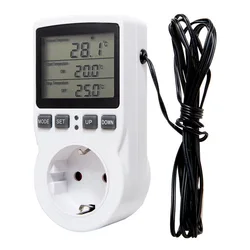 BIG SALE Digital Temperature Controller Sensor EU/FR Plug with Multifunctional Wireless Thermostat Socket Plug with Timer Switch
