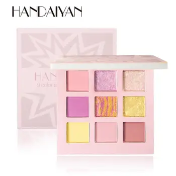 

HANDAIYAN 9-Color Pearlescent Shimmer Matte Glitter Eyeshadow Not Smudge Waterproof Palette Fine Powder Makeup Cosmetics TSLM1