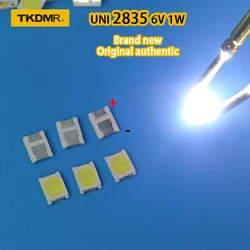 TKDMR – 100 perles de lumière à haute puissance 1W 6V et 3V, 3528 pièces, blanc froid, pour rétro éclairage de TV LCD, 2835 1210 
