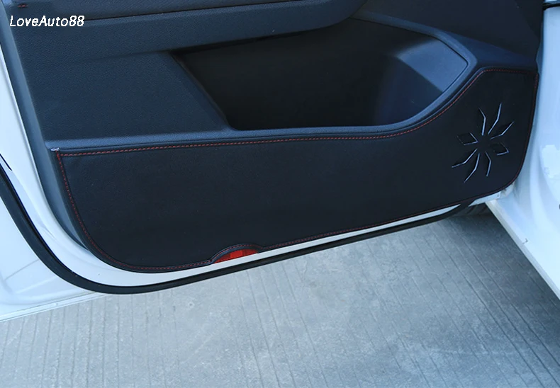 Двери автомобиля кожаный топливного бака защитная накладка анти пэд анти-грязный коврик крышка Стикеры для Volkswagen VW Touran