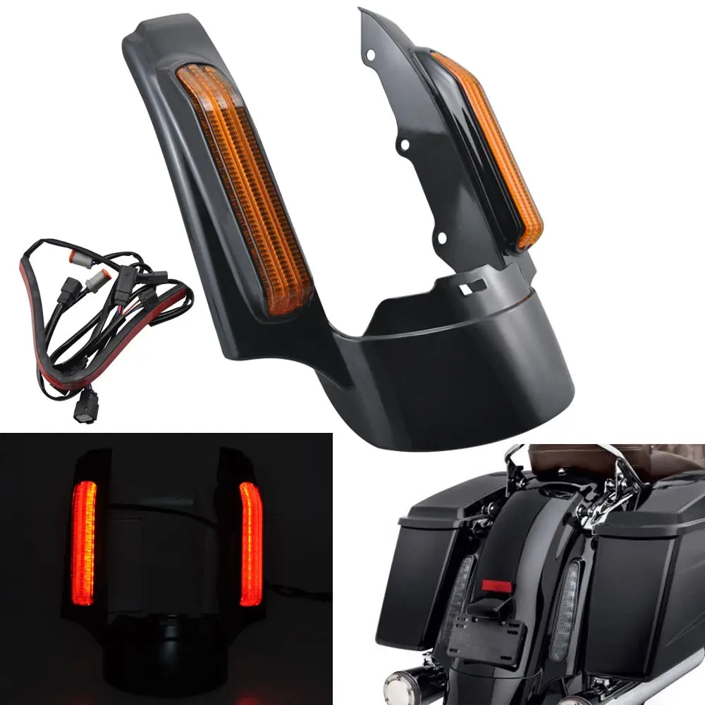 Motorcycle LED Tail light Rear Fender Extension Fascia Kit For Harley Touring Electra Road Street Glide Ultra Limited 2014-2019 Motorcycle LED Tail light Rear Fender Extension Fascia Kit For Harley Touring Electra Road Street Glide Ultra Limited 2014-2019