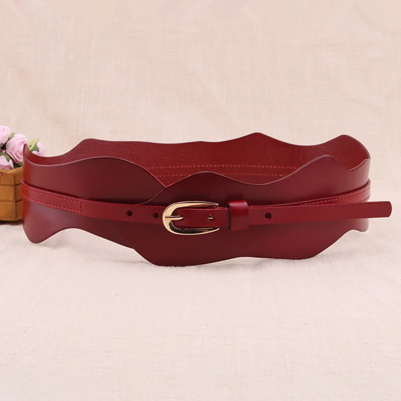 

2020 Spring Hot Sale New Design Fashion Trendy Belts Wavy Solid Alloy Buckle Corset Belt Casual All-match Tide Waistband ZK276