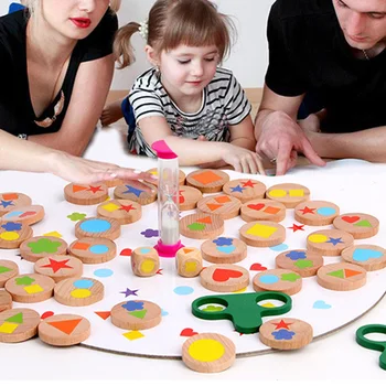 

1 Set Kid Wooden Toys Shape Matching Early Educational Intelligence Training Game FJ88