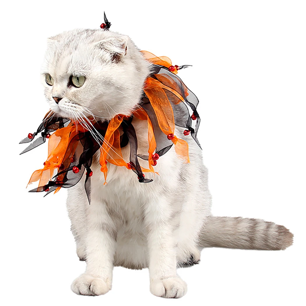 Костюм для хеллоуина Бабочка для кошек Шарф разноцветные ленты шарф для животного Кот украшения на шею Хэллоуин костюм аксессуары для кошек