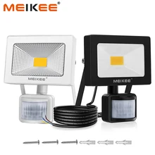 10 Вт COB светодиодный светильник с датчиком потока AC110V 220 в наружный светодиодный светильник с водонепроницаемым настенным отражателем Лампа для проектора Точечный светильник для сада