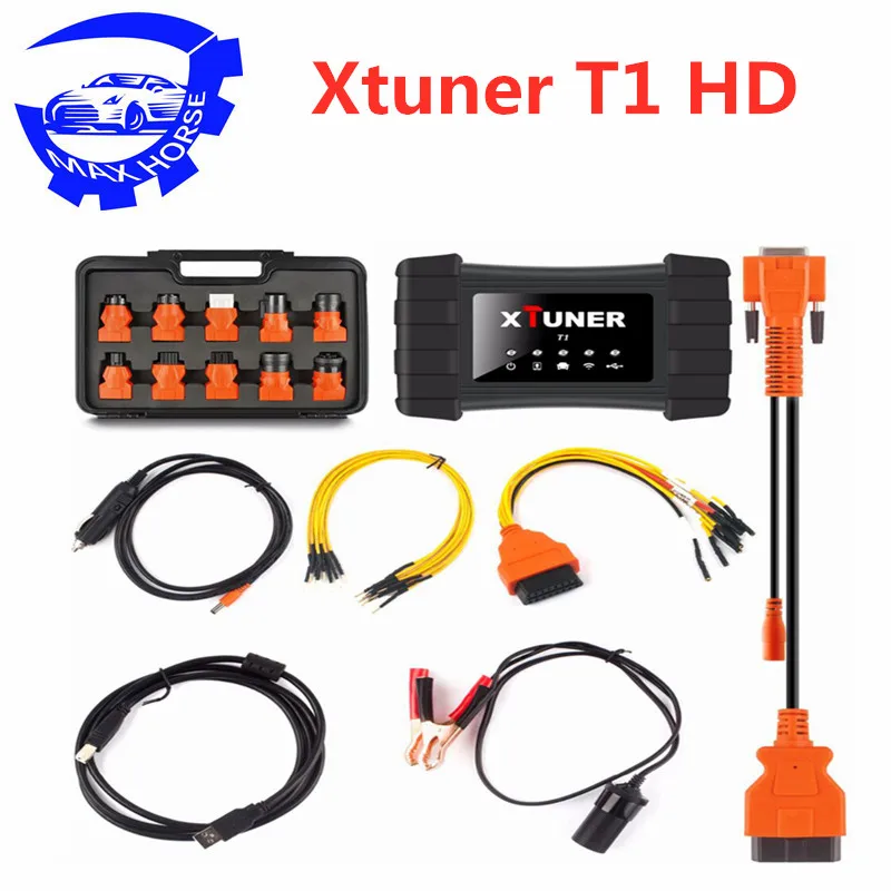 Xtuner T1 HD Xtuner T1 сверхмощный диагностический сканер для грузовиков ABS подушка безопасности DPF OBD2 сканер для грузовиков дизельный OBD диагностический инструмент сканирования+ планшет - Цвет: Xtuner T1 HD