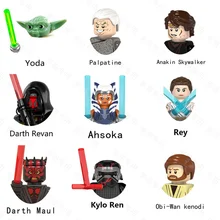 

Obi- Wan Kenobi Building Blocks Ahsoka Yoda Luke Skywalker Sith Palpatine Count Dooku Starkiller Brick Figure Wars Kid Toys