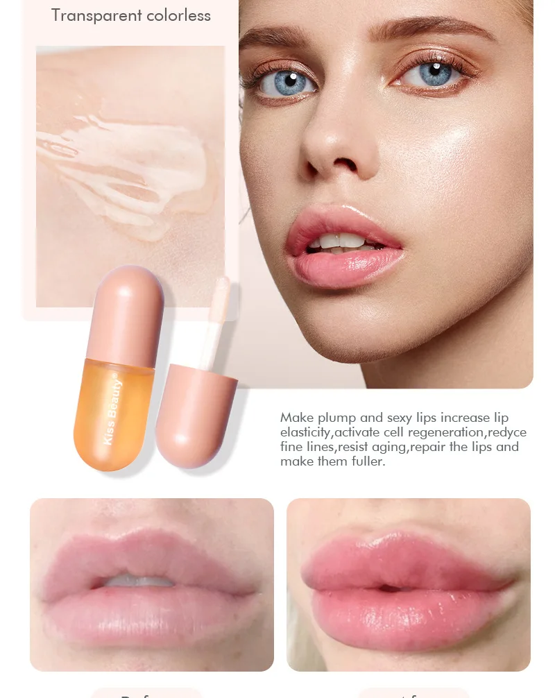 3ml Instant Volumising Lips Plumper Repairing Reduce Lip Fine Lines Mask Long Lasting Moisturizer Care Lip Oil Sexy Plump Serum