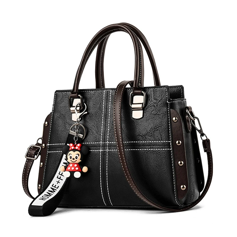 

Rivet Bags for Women 2019 High Quality PU Leather Shoulder Bag Fashion Ladies Small Tote Crossbody Bag Female Leisure Handbag