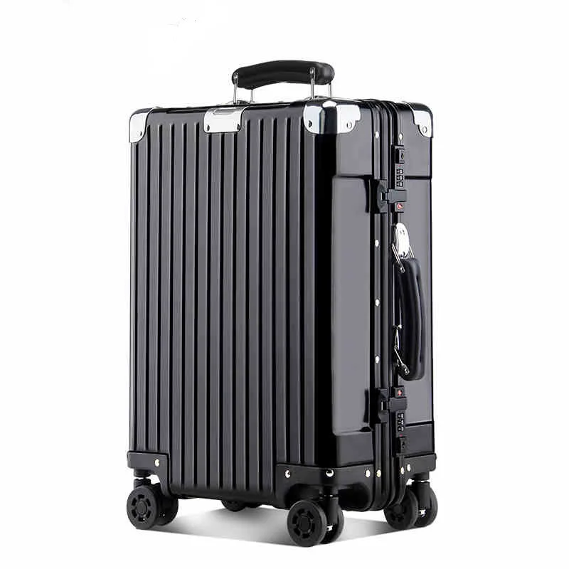 

Hongda Aluminum-magnesium Alloy Trolley Case Travel Lugguge Password Suitcase Computer Boarding Bag Aluminum 20-Inch 24-Inch 26-